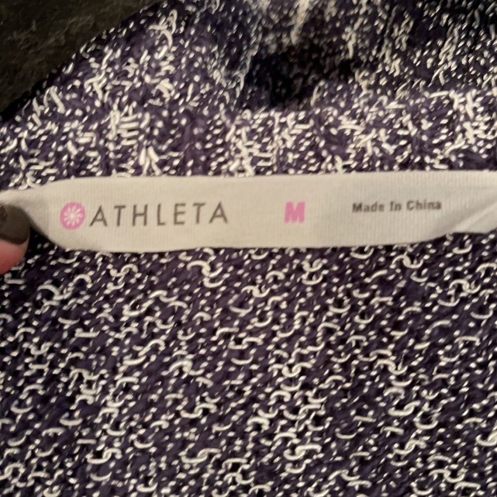 Athleta Weekend Pullover Sweater, Blue/Silver, Si… - image 4